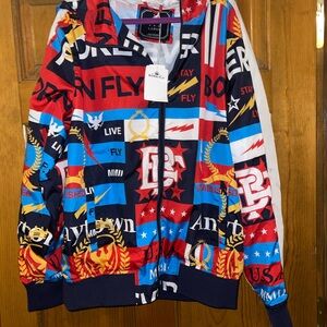 Colorful Graphic Windbreaker Jacket